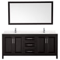thumbnail image 3 of Wyndham Collection Daria 80" Light Vein Wood Double Bathroom Vanity in Espresso, 3 of 5