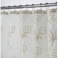 thumbnail image 2 of Dainty Home Stella 3D Floral Chenille Embroidered Solid Sheer 70" x 72" Shower Curtain in Linen, 2 of 2