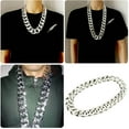 thumbnail image 4 of Funny Silver Necklace For Men Women Silver Chain 80s 90s Rapper Punk Hop Necklace Shooting Prop Jewelry Accessory Jewelry Pendents Woman Jewelry Necklaces Necklaces for Women Pack Necklace for Women, 4 of 4