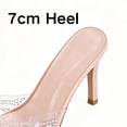 thumbnail image 4 of CHICVOMEY High Heels for Women Pointed Toe 2.76in Stiletto Sexy Clear Transparent Strap Rhinestone Dress Sandals Formal Occasion Banquet Stage, 4 of 7