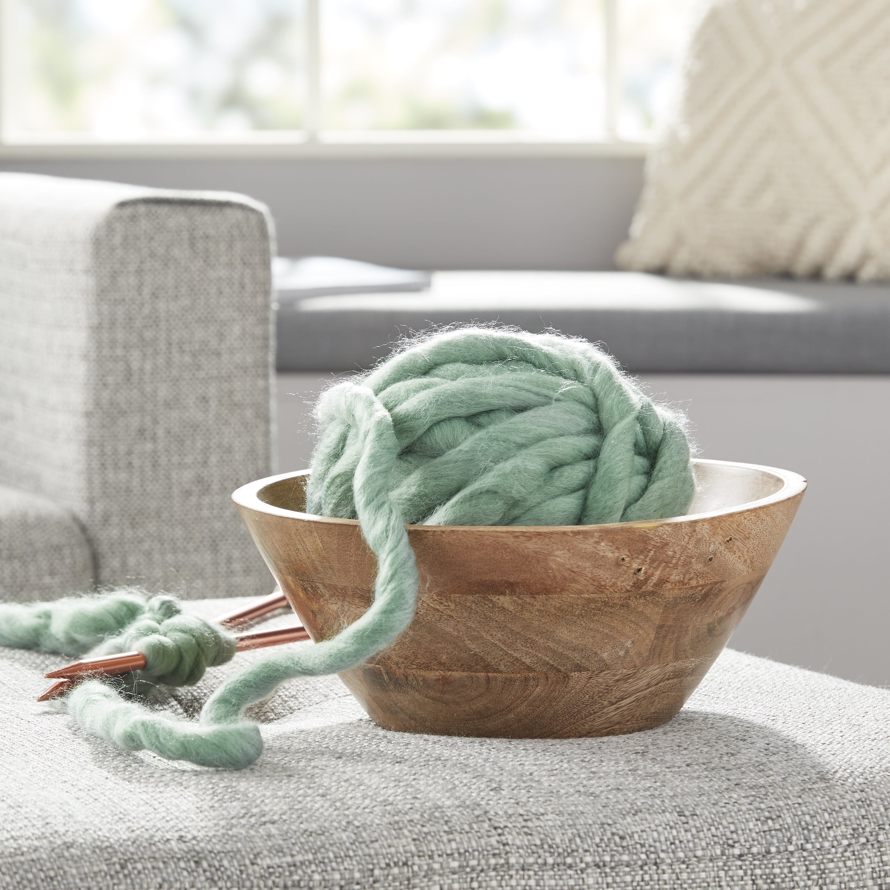 Mainstays Roving Yarn Value Bundle, 100% Acrylic, 26 yd, Green Sage, Super Bulky, Pack of 12