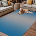 thumbnail image 2 of Fsddascl Blue Grey Ombre Outdoor Rug for Patio/Deck/Porch, Non-Slip Large Area Rug 4 x 6 Ft, Gradient Contemporary Abstract Art Indoor Outdoor Rugs Washable Area Rugs, Reversible Camping Rug Carpet, 2 of 5