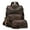 Dark coffee color, variant on "Vintage Faux Leather Backpack for Women - Multi - Pocket Convertible Daypack with Adjustable Straps. Free Matching Mini Leather Pouch Included! Available in Multiple Solid Colors