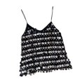 thumbnail image 4 of Top corto con lentejuelas brillantes, tirantes finos, estilo camisola brillante para festivales y clubes 51cmx84cm, 4 of 9