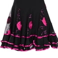 thumbnail image 7 of Elegant Ballroom Dance Skirt, Dancing Practice Party Long Swing Skirt Dancewear Rose Red, 7 of 7