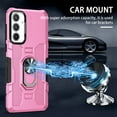 thumbnail image 5 of Decase for Samsung Galaxy A10s,Galaxy A10s Rugged Case Support Magnetic Car Mount Military Grade Drop Protection Heavy Duty Armor Phone Cover with 360° Ring Kickstand - Pink, 5 of 7