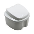 thumbnail image 2 of Milisten Denture Bath Box Case Dental Orthodontic Retainer False Teeth Storage Case Box with Strainer (White), 2 of 5