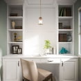 thumbnail image 6 of Livex Lighting Lawrenceville Mini Pendant Light in Antique Brass, 6 of 11