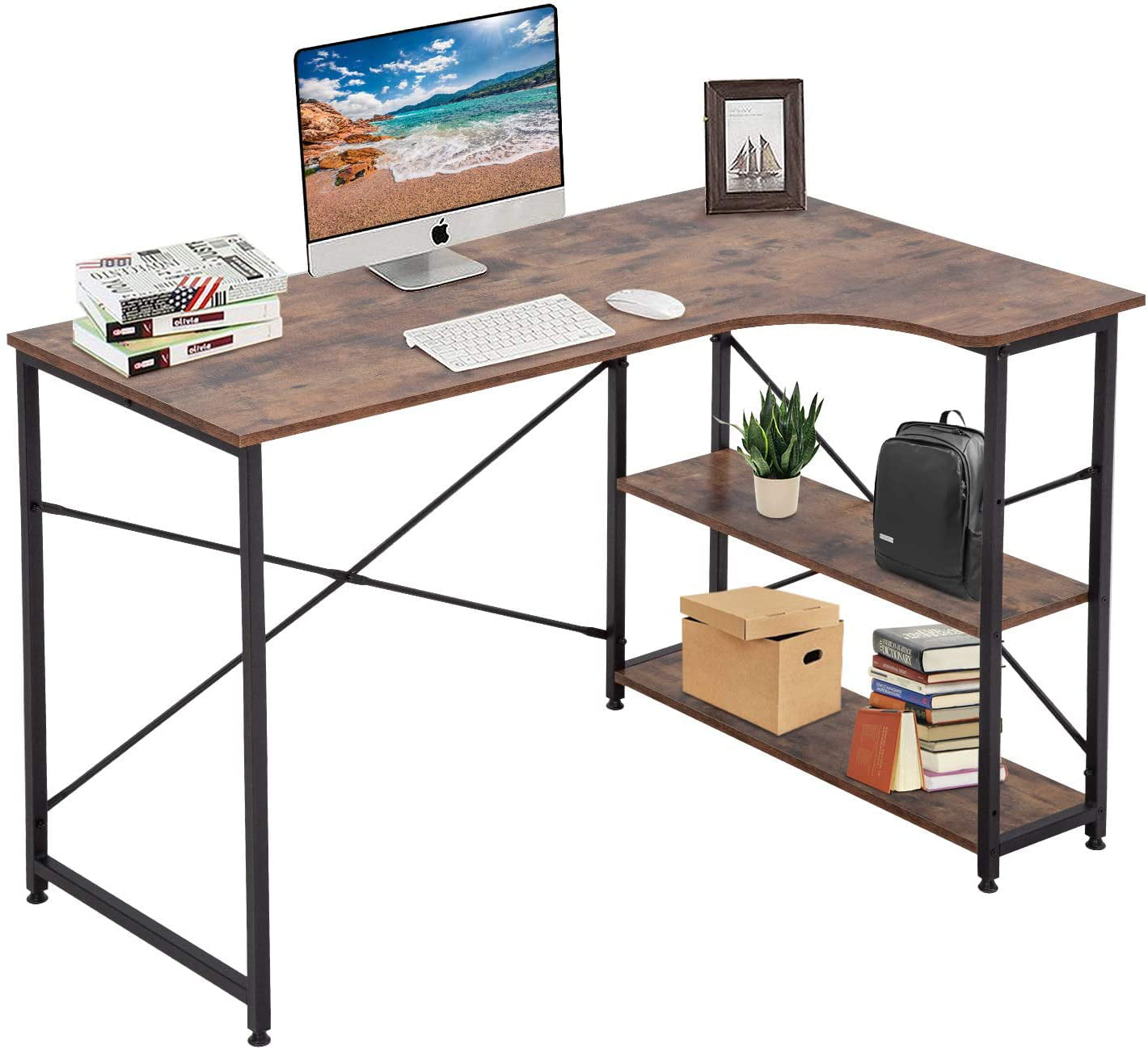Computer Desk Office Desk Gaming Desk Extra Large 47”x 28.7" Black Modern 