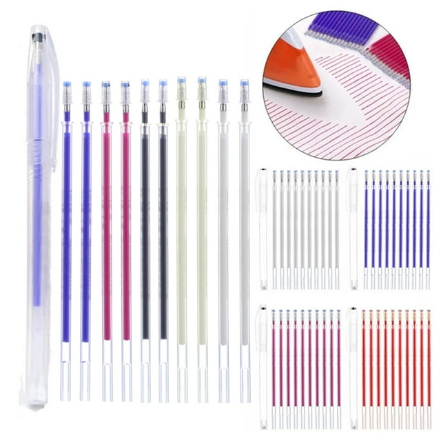 Musbetu Marker Pen Smooth Writing Bright Color Quick Dry Special Ink Design Comfortable Grip Tailors Sewing Heat Erasable Marker Pen Sewing Supplies