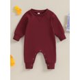 thumbnail image 2 of Wassery Baby Boys Girls Fall One Piece Jumpsuits Newborn Boys Girls Long Sleeve Romper Pants Infant Boys Girls Spring Onesie Bodysuit Clothes 0-18M, 2 of 9
