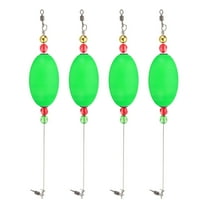 UXcell Fishing Bobbers Floats 10 Inch, 4 Pack Oval Fishing Bobbers Popping Corks Float Weighted Bobbers Fishing Tackle, Green
