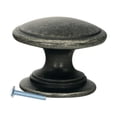 thumbnail image 2 of Classic Mushroom Top Pewter Cabinet Hardware Knob, 1-1/4 Inch Diameter, 2 of 2