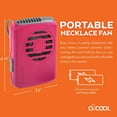 thumbnail image 6 of O2COOL 3.5 inch Deluxe Personal Battery Powered Necklace Fan for Cooling (2 Pack) - Raspberry, 6 of 6