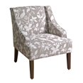 thumbnail image 1 of HomePop Velvet Swoop Arm Living-Room-Chairs, Grey Floral Tree Pattern, 1 of 2