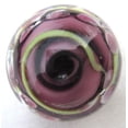 thumbnail image 5 of Big Game Toys~22mm (7/8") Protea Hand Made Art Glass Marble Purple/Green Flower Swirl, 5 of 5