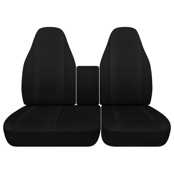Designcovers Fits 1997-2003 Ford F-150 Cotton Seat Covers 40/60 High Back No Console:Black