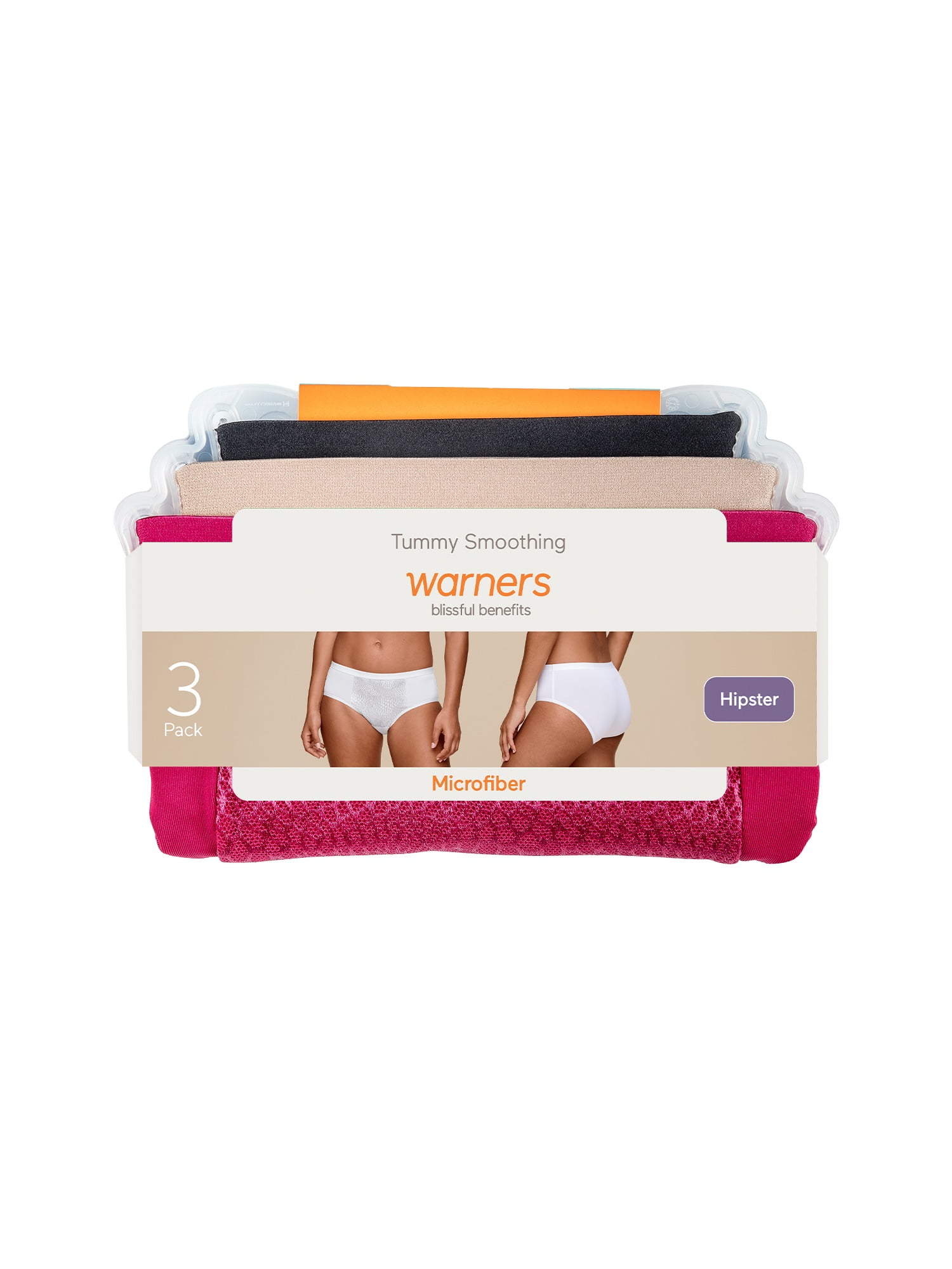 Warners® Blissful Benefits Women's Tummy-Smoothing Microfiber 3-Pack Hipster