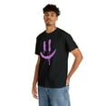 thumbnail image 6 of Purple outline smiley face t shirt Unisex Heavy Cotton Tee, 6 of 8