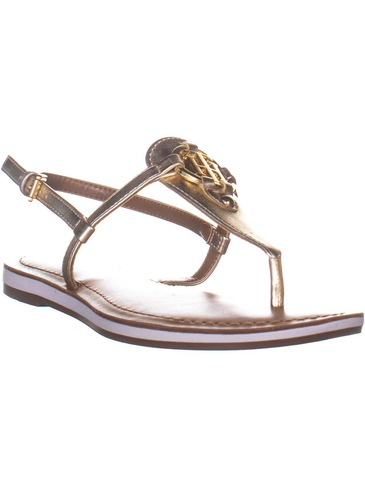 Tommy Hilfiger Genei Sling Back Flat Sandals, Gold, 8 - Walmart.com