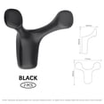 thumbnail image 3 of 2 ganchos de pared modernos para colgar en la pared con soportes para tornillos. Negro, 3 of 9