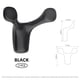 thumbnail image 3 of 2 ganchos de pared para montaje en pared. Incluye tornillos. Soportes resistentes a la humedad. Negro, 3 of 9