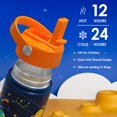 thumbnail image 3 of Botella SANDJEST Kids de acero inoxidable con tapa de pajita de 355 ml, 3 of 7