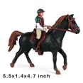 thumbnail image 3 of Hiawbon Personas Montando A Caballo Estatuilla Realista Montando Personas Figura De Acción Plástico Jinete Modelo Para Animales De Granja Juego De 2, 3 of 5