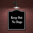 thumbnail image 2 of Keep Out No Dogs BLACK Aluminum Composite Sign 8.5''x10'', 2 of 9