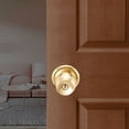 thumbnail image 2 of HLONK Bouton de Porte d'Entrée à Clé, Serrure Ronde Réversible, Finition Laiton Poli, Serrure de Porte, Installations Simples pour l'Intérieur et l'Extérieur, 2 of 8
