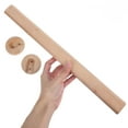 thumbnail image 3 of LEORX Adjustable Closet Hanging Rod Wooden Dowel Closet Rod Beech Wood 1 Set, 3 of 8