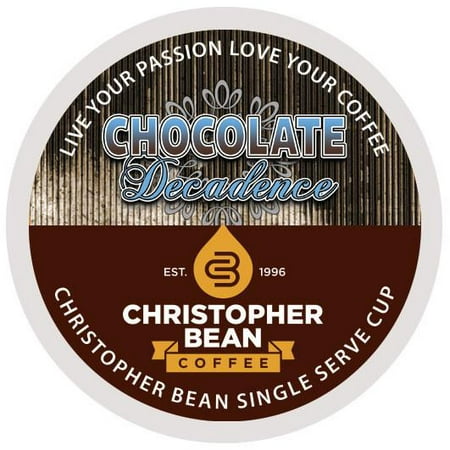 Chocolate Decadence Single Cup Coffee Christopher Bean Coffee K Cup, For Keurig Brewers ( 12 Count Box)