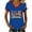 Blue, variant on America 250 Vintage Patriotic V Neck T Shirt for Women 1776-2026 Faded Flag Graphic Tee Semiquincentennial Limited Edition Keepsake Top for 4th of July Daily Streetwear, Dark Blue, S