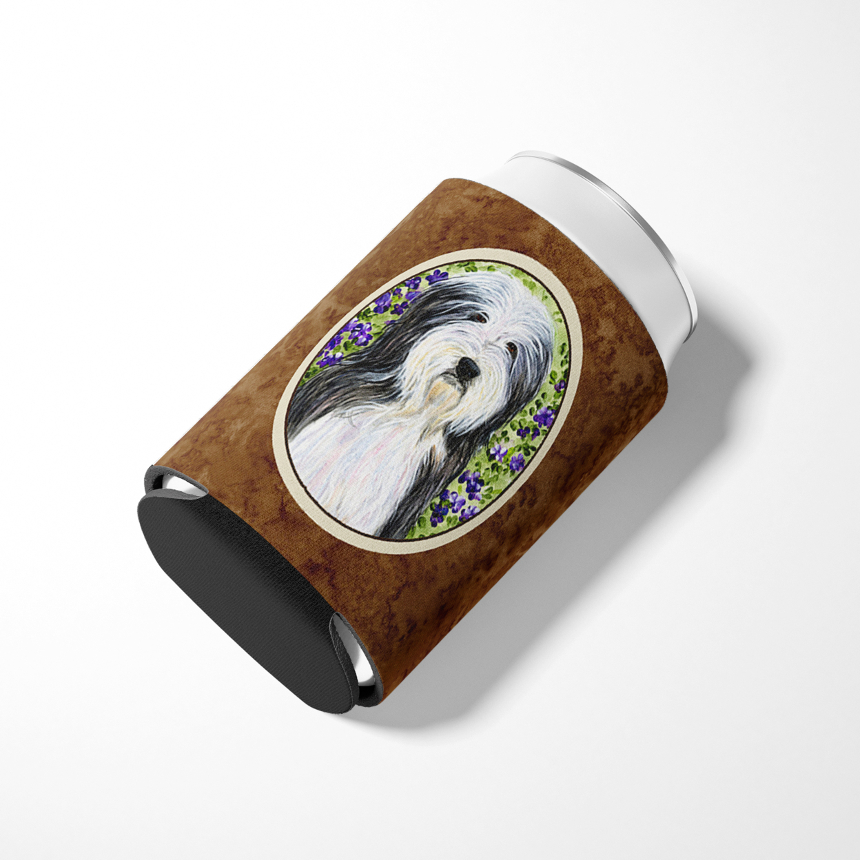 Caroline's Treasures SS8022CC Bearded Collie Can or Bottle Hugger, Can Hugger, multicolor