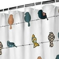 thumbnail image 4 of Rowley Birds Shower Curtain - Floral Animal Bird Print Design for Bathroom, 72” x 72”, Multicolor, 4 of 4