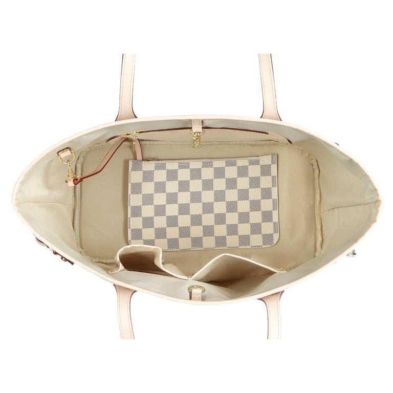 Daisy rose checkered tote cream sale