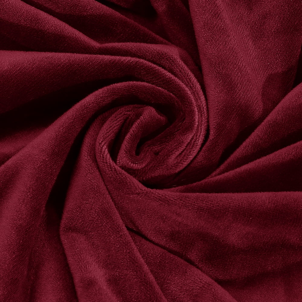 Eurhowing 5 Seat Recliner Sofa Cover, Soft Velvet Stretchable L-Shaped Sectional Couch Slipcovers, Corner Reclining Sofa Covers Furniture Protector, Burgundy
