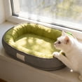 thumbnail image 5 of Warm Orthopedic Dog Bed with Removable Washable Cover, Extra Thick Plush Crate Pad Mat for Small Medium Cats and Dogs Indoor Use, Green, 5 of 5