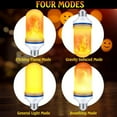 thumbnail image 4 of LED Flame Light Bulbs, 4 Modes Flickering Light Bulbs, E26 Base Fire Flame Bulb for Holiday Decorations Patio Outdoor Indoor Home Decor, Halloween Christmas Light Bulbs (Yellow, 4 Pack), 4 of 15
