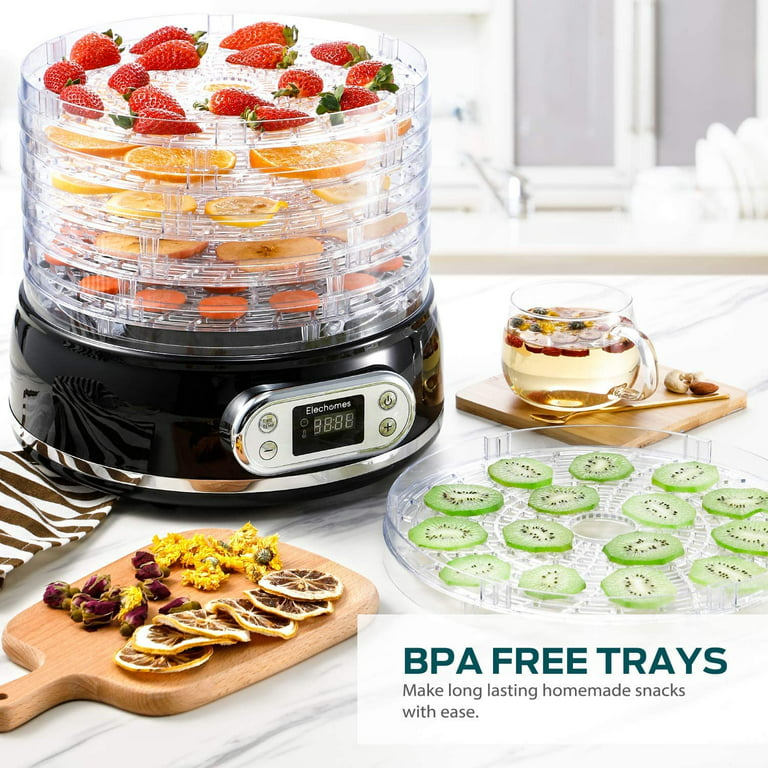 6-Tray Electric Food Dehydrator with Glass Door – Everlastly