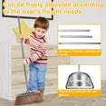 thumbnail image 3 of Broom and Dustpan Set with Long Handle Heavy Duty Stainless Steel Dustpan with Broom Space Saving Broom Dustpan Combo Sweeper and Dustpan Set with Broom Clip for Indoor Outdoor Kitchen Lobby, 3 of 10