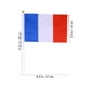 thumbnail image 4 of 10 banderas de Francia para sostener en la mano, minibandera nacional francesa de 14 x 21 cm (bola dorada, asta blanca), 4 of 7
