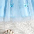 thumbnail image 2 of Baby Girl Princess Dress Sleeveless Floral Embroidery Tulle Dress Toddler Party Dress Light Blue 6-12 Months, 2 of 7