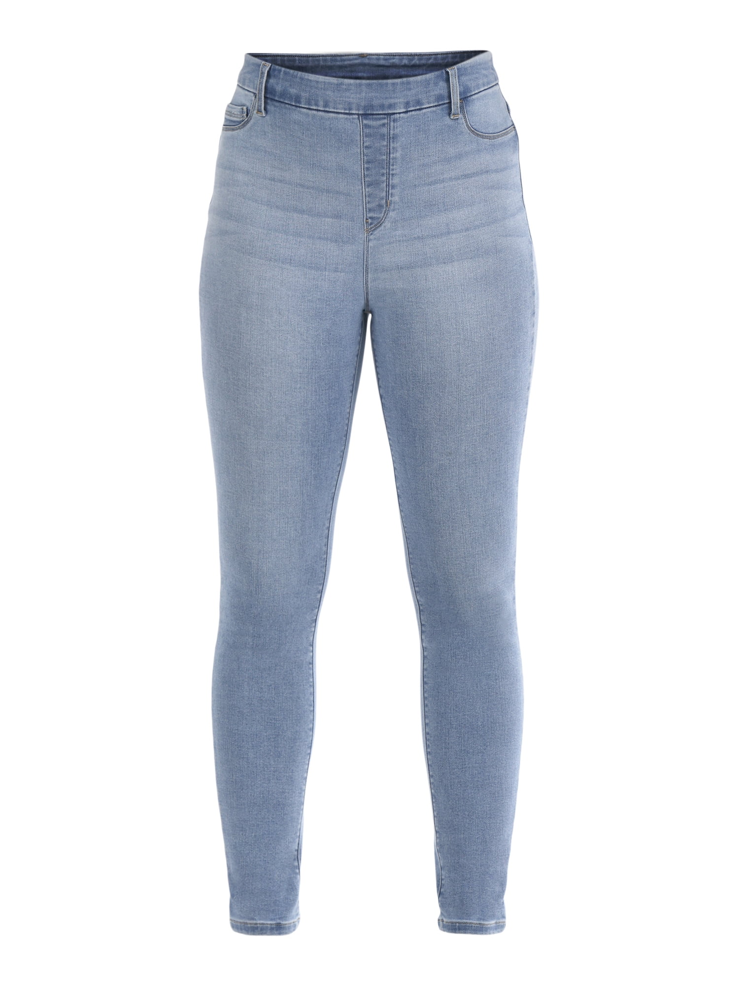 Time and Tru Women's High Rise Skinny Leg Denim Jegging, 28.5" Inseam, Sizes XS-XXXL