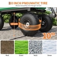 thumbnail image 6 of 600LB Capacity Heavy Duty Garden Utility Wagon, All-Terrain Dump Cart with 180° Adjustable Handle & Quick Release for Soil, Plants, Tools, Green, 6 of 7