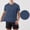 #Navy, variant on DPTALR Men's Stretchy Casual Fashion Solid Color Running Fitness Short Sleeve Workout T-shirt,Blue, M