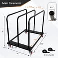 thumbnail image 2 of Panel Truck Eastrexon Steel con ruedas giratorias de poliuretano de 5 pulgadas, 1800 libras, 2 of 8