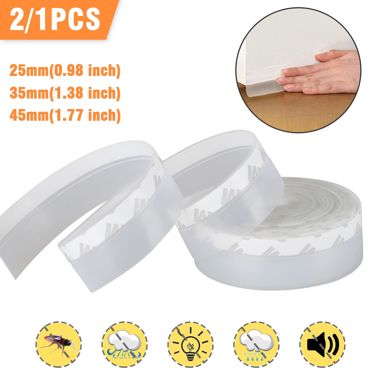 SelfAdhesive Door Weather Stripping Silicone Door Seal Strip Window