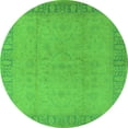 thumbnail image 1 of Ahgly Company Indoor Round Oriental Green Traditional Area Rugs, 4' Round, 1 of 4