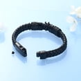 thumbnail image 6 of ⎈ Customize Rudder Braided Leather Bangle Keepsake Cremation Jewelry for Ashes of Loved One Memorial Funeral Urn Bracelet for Ashes Holder, 6 of 6